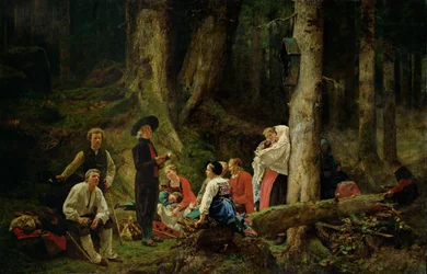 Die Pilger aus der Abtei von St. Odile